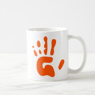 Red Hand Print Coffee Mug