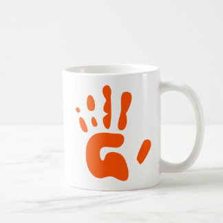 Red Hand Print Coffee Mug