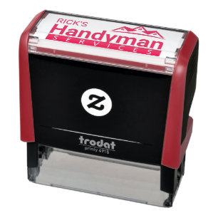 Red Handyman Business Logo Stamp - Home Business