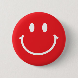 Red Happy Face Button