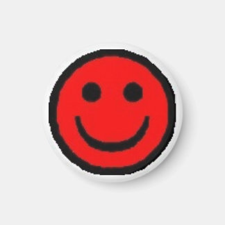 Red Happy Face Magnet