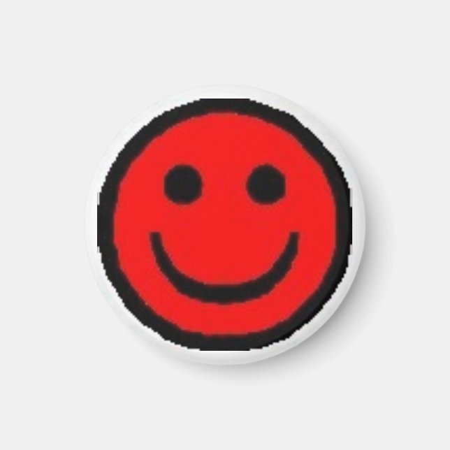 Red Happy Face Magnet (Front)