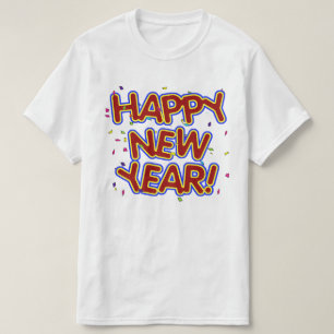 Red 'Happy New Year' New Year's T-Shirt