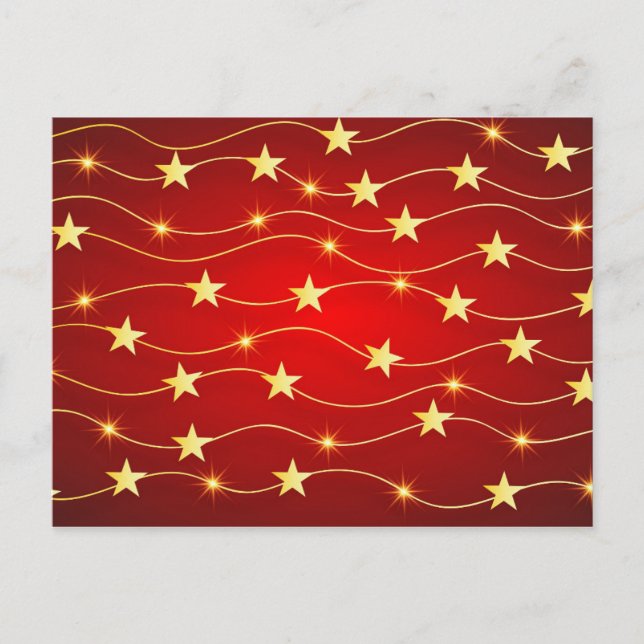 Red Happy New Year Postcard (Front)