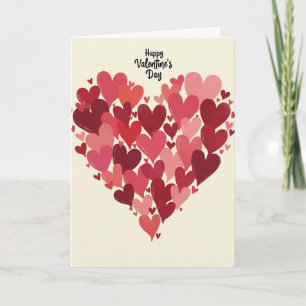 Red Happy Valentines Day Card