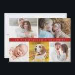Red Happy valentine's day Custom family Photos Holiday Card<br><div class="desc">Share the love with our Modern Red Happy Valentine's Day Custom Family Photos Flat Card. This card offers a contemporary and personalised touch to your Valentine's Day greetings. Customise it with your family photos for a unique and heartwarming message. The modern design adds a touch of style, making it a...</div>
