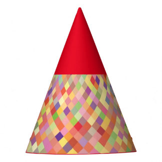 Red Harlequin party hat