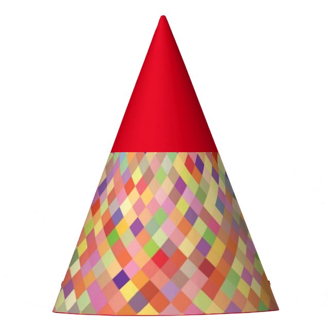 Red Harlequin party hat (Front)