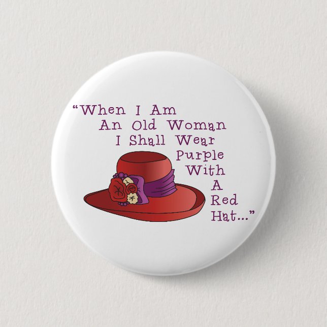 Red Hat 6 Cm Round Badge (Front)