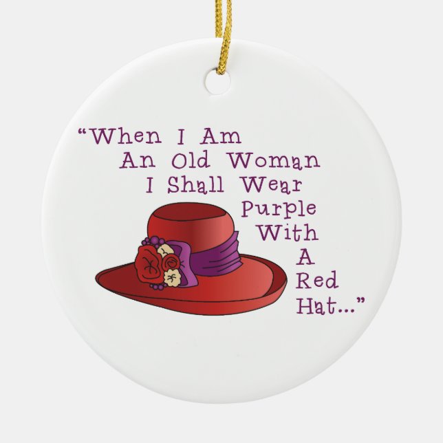 Red Hat Ceramic Tree Decoration (Front)