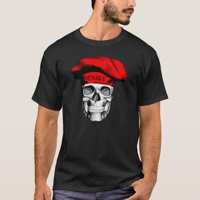 Red Hat Chef Skull T-Shirt (Front)