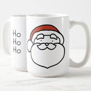Red Hat Christmas Santa Drawing with and HoHoHo Coffee Mug