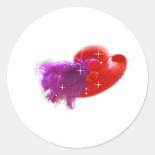red hat classic round sticker