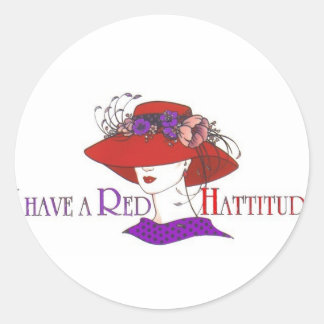 red hat classic round sticker