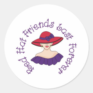 Red Hat Friends Classic Round Sticker