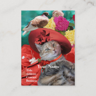 RED HAT OF PRINCESS TATUS Pet,Cat Beauty Salon Business Card