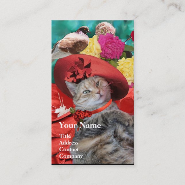 RED HAT OF PRINCESS TATUS Pet,Cat Beauty Salon Business Card (Front)