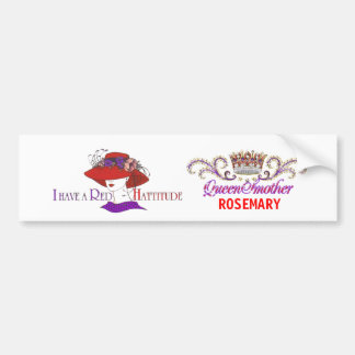 red hat queen bumper sticker - Customised