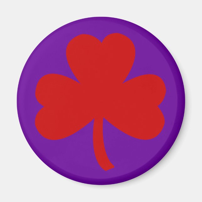 Red Hat Shamrock Magnet (Front)