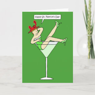 Red Hat St. Patrick's Day Lady Card