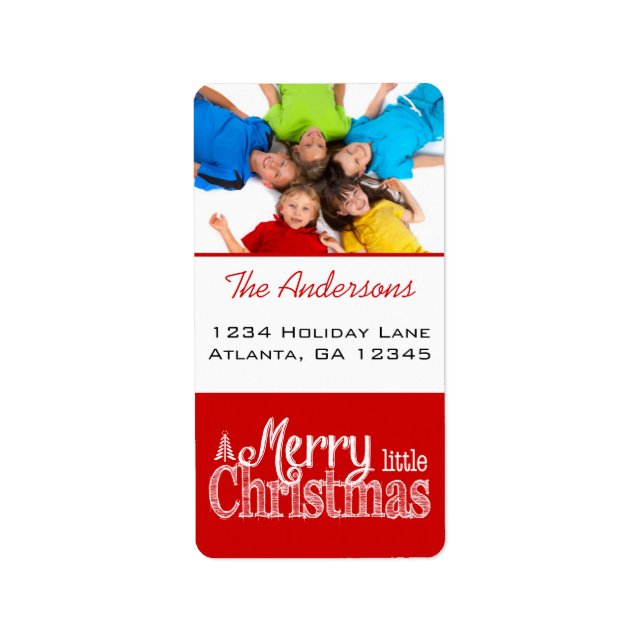 Red Have Yourself a Merry Little Christmas Label (Front)