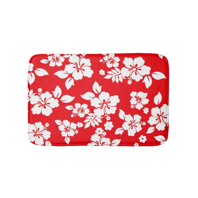 Red Hawaiian Bath Mat (Front)