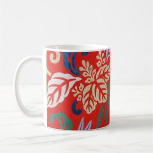 Red Hawaiian Japanese Kimono Coffee Mug