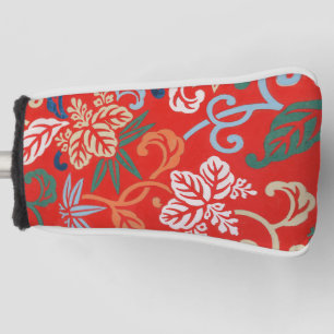 Red Hawaiian Japanese Kimono Golf Head Cover