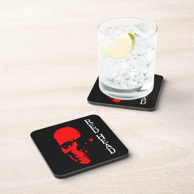 Red Head Beverage Coaster (Right Side)