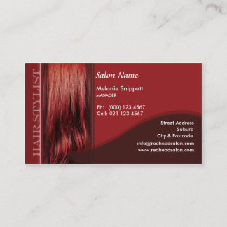 Red Head Business Card Design