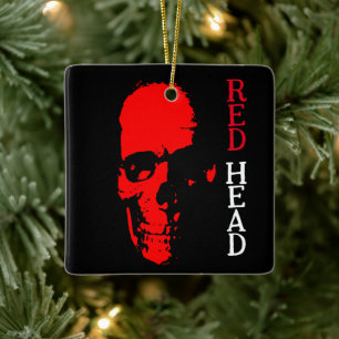 Red Head Ceramic Ornament