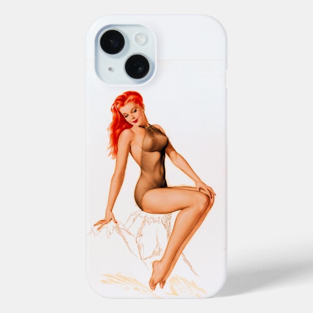 Red head pin up Case-Mate iPhone case (Back)