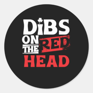 Red Head Red Hair Redhead Ginger Redheads Gift Classic Round Sticker