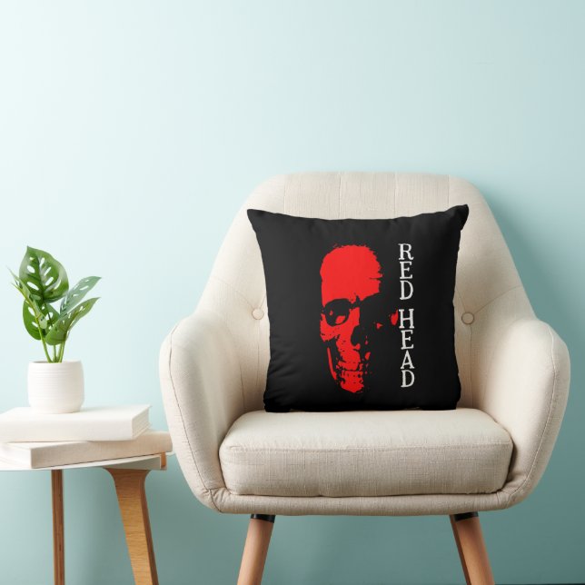 Red Head Throw Pillow (Chair)