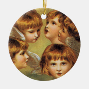 Red-Headed Angels Ceramic Tree Decoration