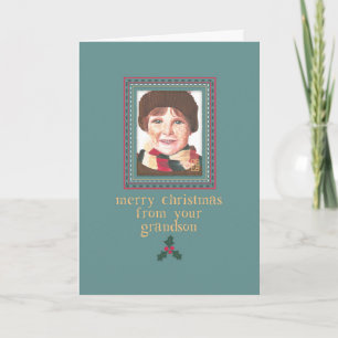 Red-headed Boy to Grandma Christmas Card