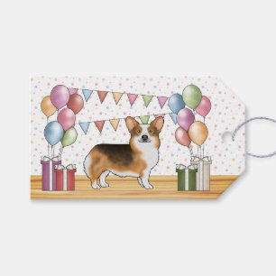 Red Headed Tri Pembroke Welsh Corgi Happy Birthday Gift Tags
