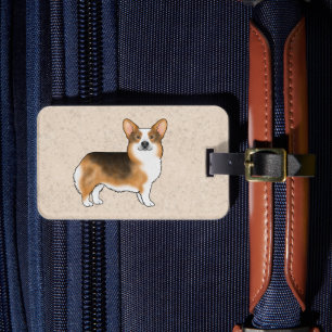 Red Headed Tricolor Pembroke Welsh Corgi Dog Luggage Tag