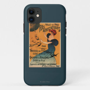 Red-Headed Woman Awaits Balloons Birds Poster iPhone 11 Case