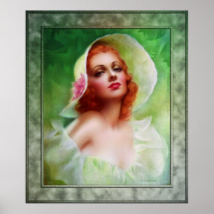 Red Headed Woman by Pearl Frush Brudon Poster