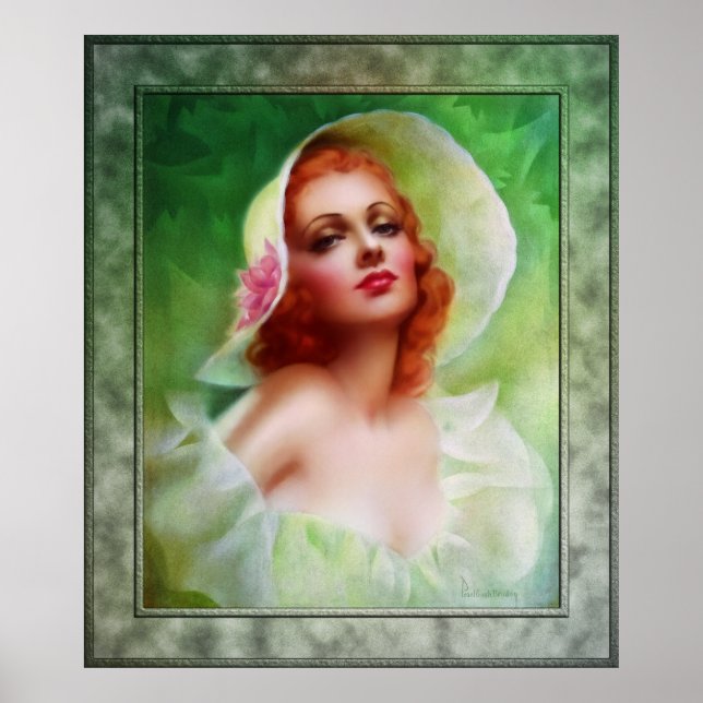 Red Headed Woman by Pearl Frush Brudon Poster (Front)