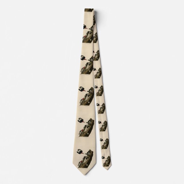 Red headed Woodpecker - Audubon's Birds of America Tie (Front)