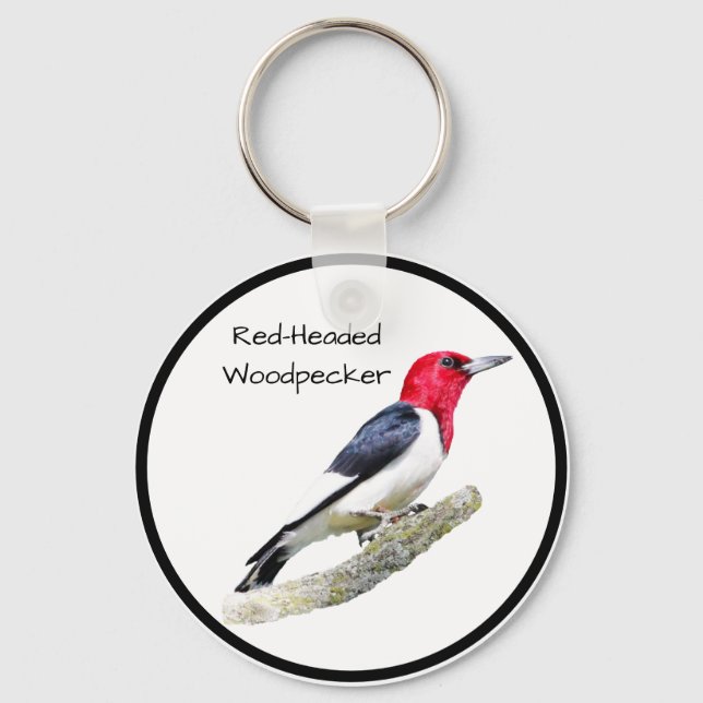 Red-Headed Woodpecker Key Ring (Front)