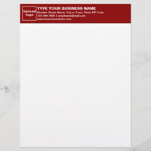 Red Heading of Business Letterhead