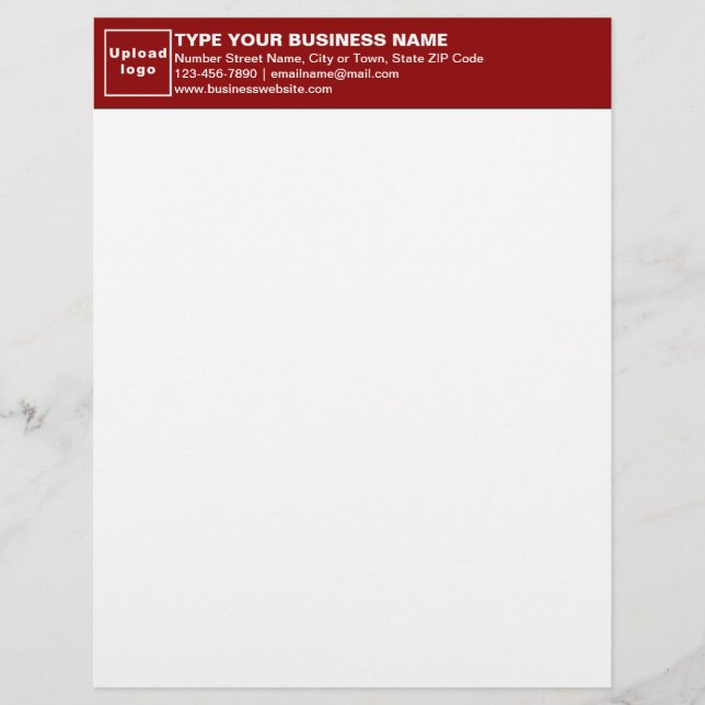 Red Heading of Business Letterhead (Front)