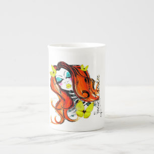 Red Heads & Butterflies Cup