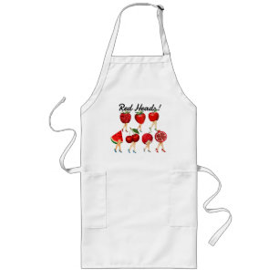 Red Heads! Red Fruit With Ladies Legs  Long Apron