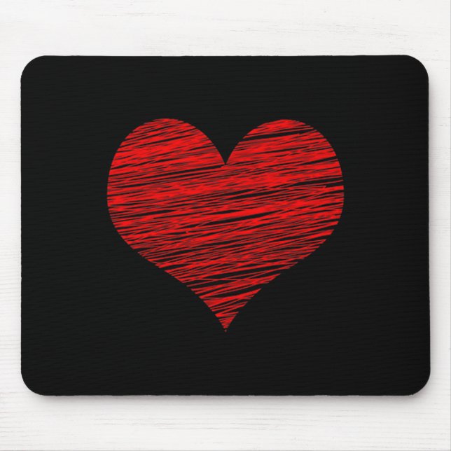 Red Hear For Girls And Boys-valentines Day Shirt  Mouse Mat (Front)