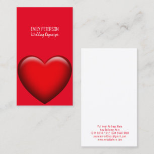 Red Heart 3D  Business Card