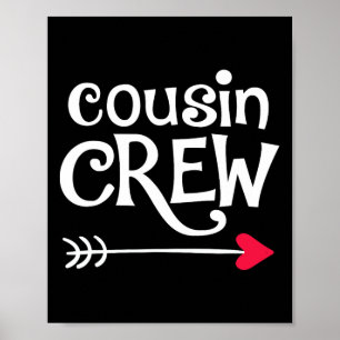 Red Heart And Arrow Cousin Crew Kids And Girls Poster